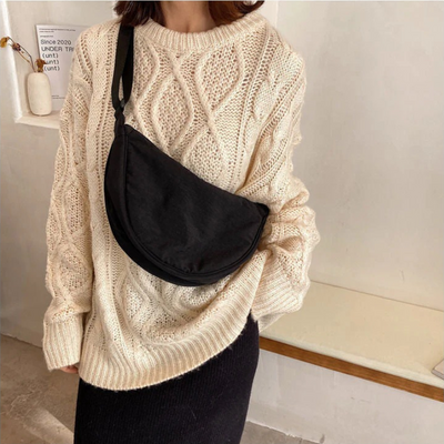 Trendige Halbmond-Crossbody-Tasche für Damen | Moderner