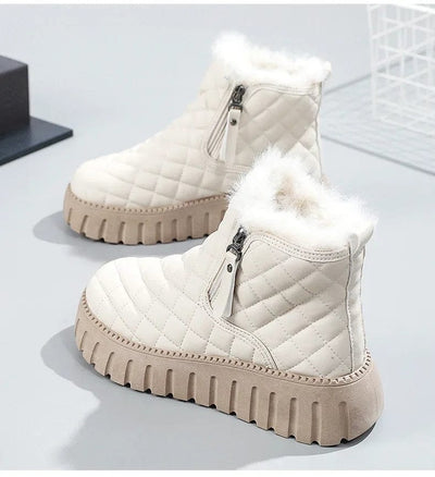 Gesteppte Damen Winterstiefeletten – Gefütterte, wasserabweisende Stiefel mit rutschfester Sohle und bequemem Design