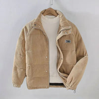Unisex Winterjacke aus Cord - William in Khaki