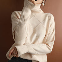Kuscheliger Rollkragenpullover für Damen | Winter in Beige