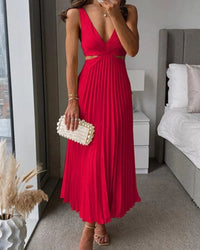 Valentina | Elegantes Abend-Midikleid in Rot