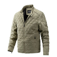 Klaus | Klassische jacke für Winter in Khaki