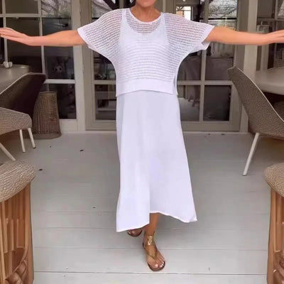 Maya® | Set aus 2-teiligem Kleid und durchbrochenem Oberteil