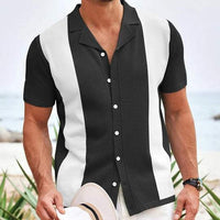 Lawrence | Slim-Fit Kurzarm Poloshirt in Schwarz
