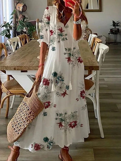 Dianna - Boho Bauchbedeckendes Kleid