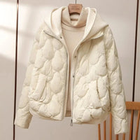 Gemütliche, bequeme Winterjacke in Weiß