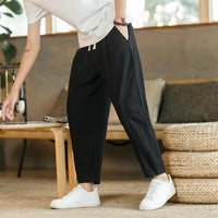 Anton | Sommerhose aus Leinen in Schwarz