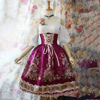 Damen Blumen Oktoberfest Dirndl Kleid in Rosa