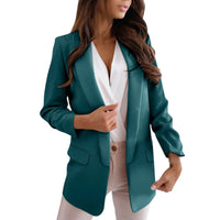 Damen Lange Leicht Blazer | Formell in Grün