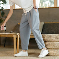 Anton | Sommerhose aus Leinen in Hellgrau