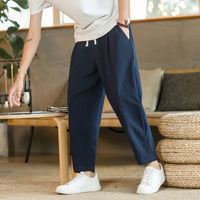 Anton | Sommerhose aus Leinen in Marineblau