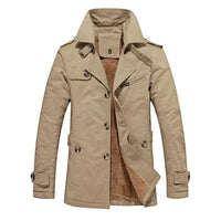 Adalbert® | Eleganter gepolsterter Trenchcoat in Khaki