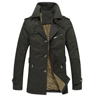 Adalbert® | Eleganter gepolsterter Trenchcoat in Grün