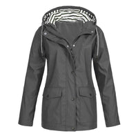 Thibault - Bequeme und wasserabweisende Regenjacke in Dunkelgrau