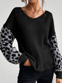 Mila | Vielseitiger Strickpullover Damen stylisch & cozy in Schwarz
