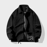 Warme Herren-Cordjacke - Roberto in Schwarz