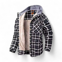 Colby | Warme Winterjacke Herren | Kapuze Mantel in Schwarz