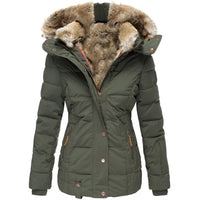 Warme Winterjacke für Frauen - Belen in Grün