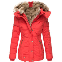 Warme Winterjacke für Frauen - Belen in Rot