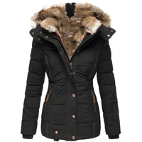 Warme Winterjacke für Frauen - Belen in Schwarz