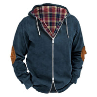 Warmer Kapuzenpullover für Männer - Albert in Blau