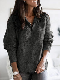 Warmer Pullover für Frauen - Emily in Dunkelgrau