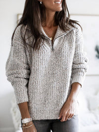 Warmer Pullover für Frauen - Emily in Grau