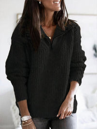 Warmer Pullover für Frauen - Emily in Schwarz