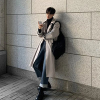 Warmer Trenchcoat für Männer - Ottom in Grau