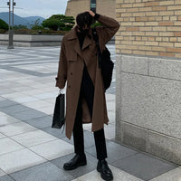Warmer Trenchcoat für Männer - Ottom in Kaffee
