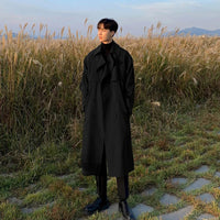 Warmer Trenchcoat für Männer - Ottom in Schwarz
