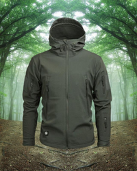 Gavin | Herren Wasserdicht Regenjacke | Leichte in Militärgrün