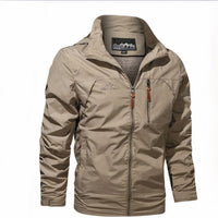 Wasserdichte Cargo-Jacke für Männer - Reginald in Khaki