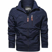 Wasserdichte Cargo-Jacke für Männer - Reginald in Marineblau
