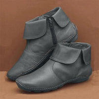 Wasserdichte Damenstiefel aus weichem Leder - Heidrun in Azurblau