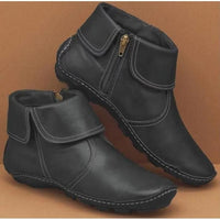 Wasserdichte Damenstiefel aus weichem Leder - Heidrun in Madrid Grau
