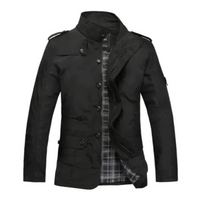 Hartmut | Wasserdichte Winterjacke Herren | Schwarz Mantel in Schwarz