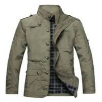 Hartmut | Wasserdichte Winterjacke Herren | Schwarz Mantel in Khaki