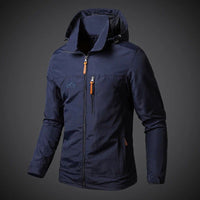 Wasserdichter Windbreaker für Männer - Ernesto in Marineblau