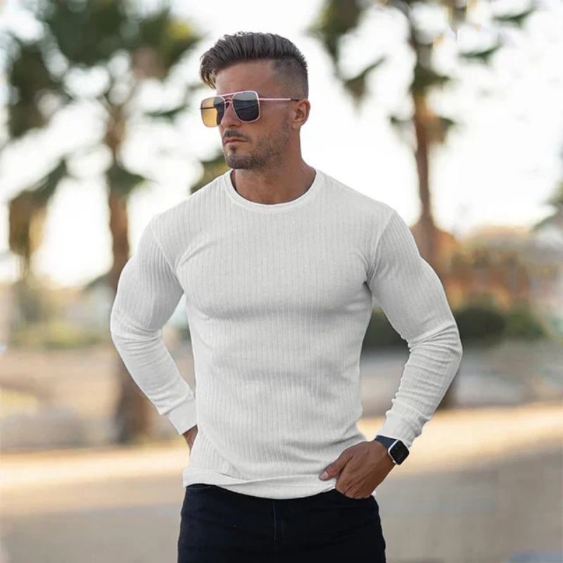 Darren | Herren Weiß Sweatshirt | Langarm
