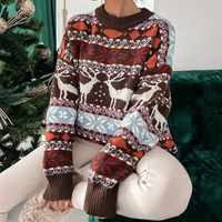 Sandy | Damen Weihnachtspullover | Warme in Braun