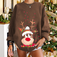Yummi | Damen Weihnachtspullover | Lang in Braun