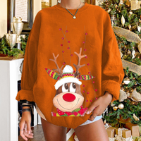 Yummi | Damen Weihnachtspullover | Lang in Orange