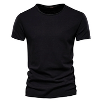 Eren | T-shirt Weiß Herren | Slim Fit in Schwarz