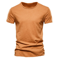 Eren | T-shirt Weiß Herren | Slim Fit in Orange