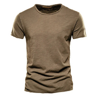 Eren | T-shirt Weiß Herren | Slim Fit in Braun