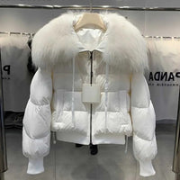 Dicke Damen-Pufferjacke für den Winter - Joyce in Weiß