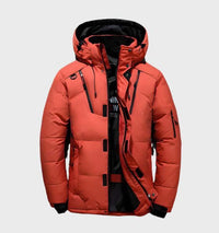 Wind- und wasserdichte Daunenjacke für Männer - Benedikt in Orange