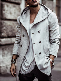 Winddichte Herren-Winterjacke - Larenzo in Weiß