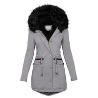 Winddichte warme Winterjacke für Frauen - Alisson in Grau